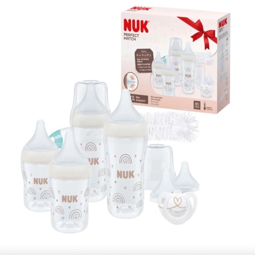 NUK Perfect Match RainbowAnti Colic Bottle Set